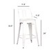 Industrial 24-inch Metal Bar Stool (Set of 2) - Thumbnail 16