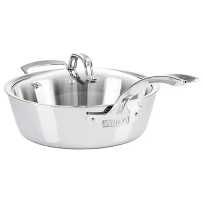 Viking Contemporary 3.6 Qt, 3.4 l., Sauté Pan, Mirror Finish