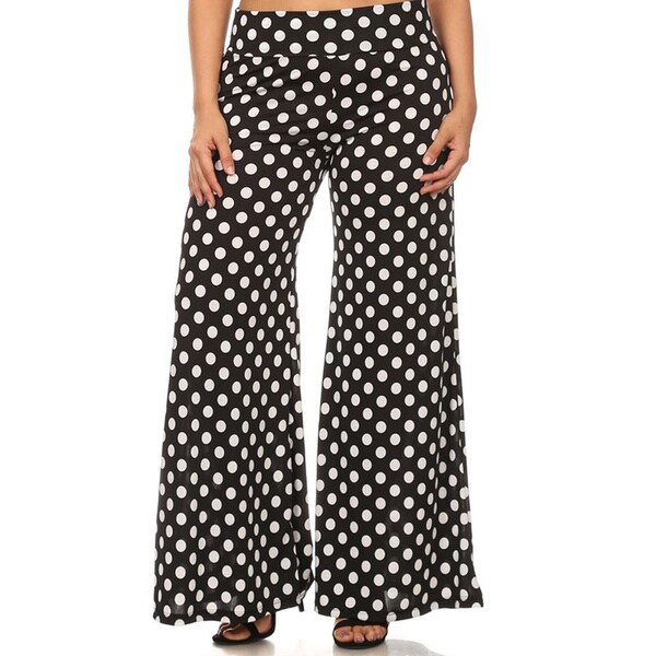 polka dot plus size pants