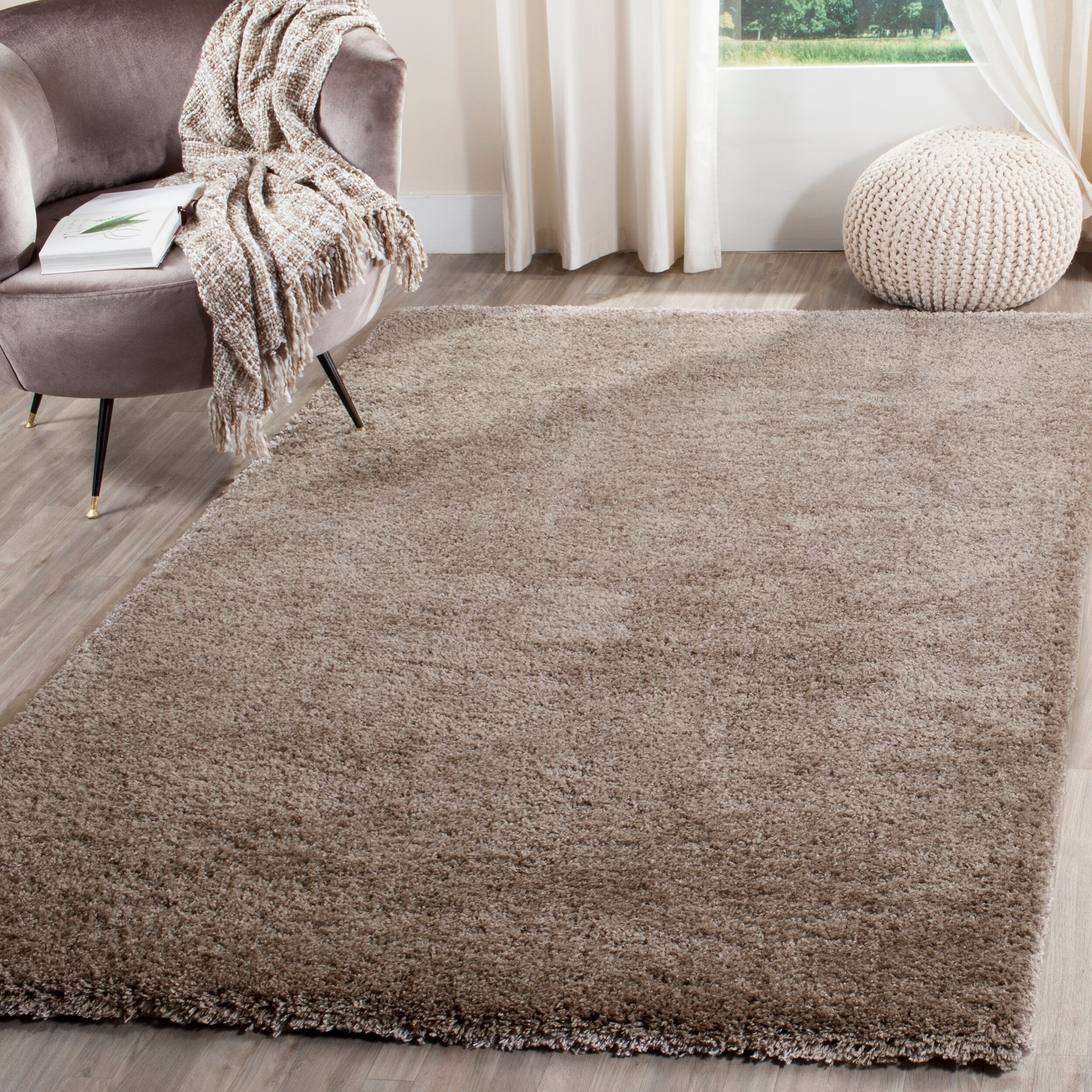 Shop Safavieh Reno Shag Mushroom Polyester Rug 5'1" X 7'6" On