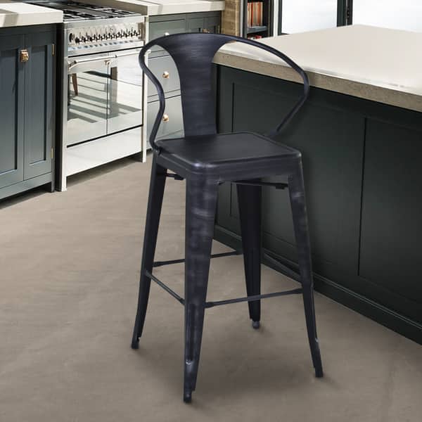 Shop Armen Living Berkeley Grey Bar Stool Overstock 11721596