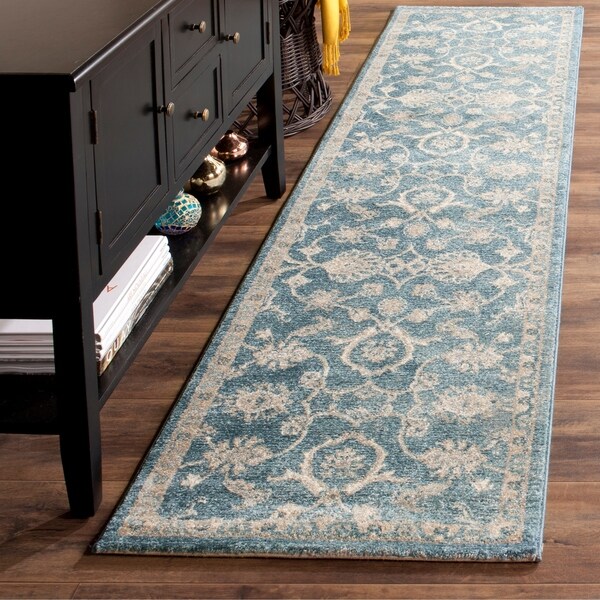 Safavieh Sofia Vintage Oriental Blue/ Beige Distressed Rug - 2'2 x 8'