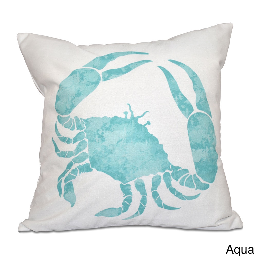 Crab Animal Print 20 x 20-inch Outdoor Pillow