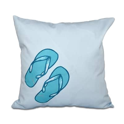 Flip Flops Geometric Print 20 x 20-inch Outdoor Pillow