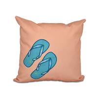 Flip Flops Geometric Print 18 X 18-inch Outdoor Pillow - Bed Bath 