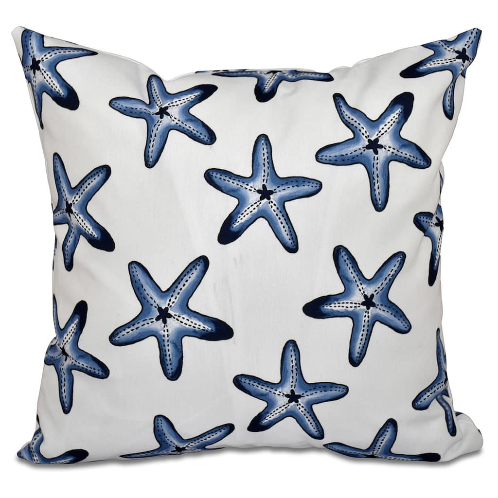 Soft Starfish Geometric Print 18 x 18-inch Outdoor Pillow