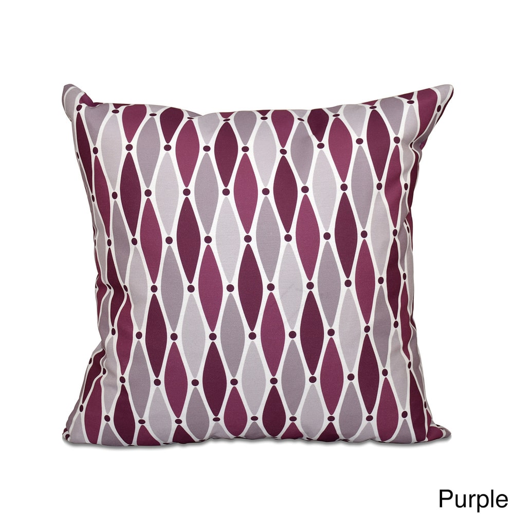 Wavy Geometric Print 18 x 18-inch Outdoor Pillow