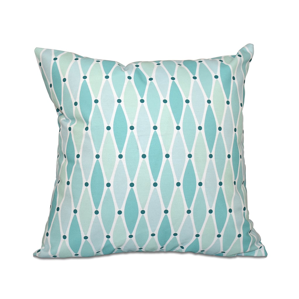 Wavy Geometric Print 18 x 18-inch Outdoor Pillow