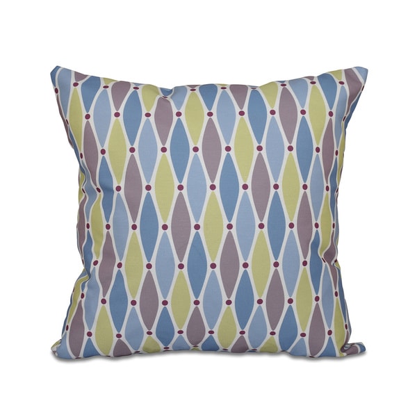 Wavy Splash Geometric Print 18 x 18-inch Outdoor Pillow