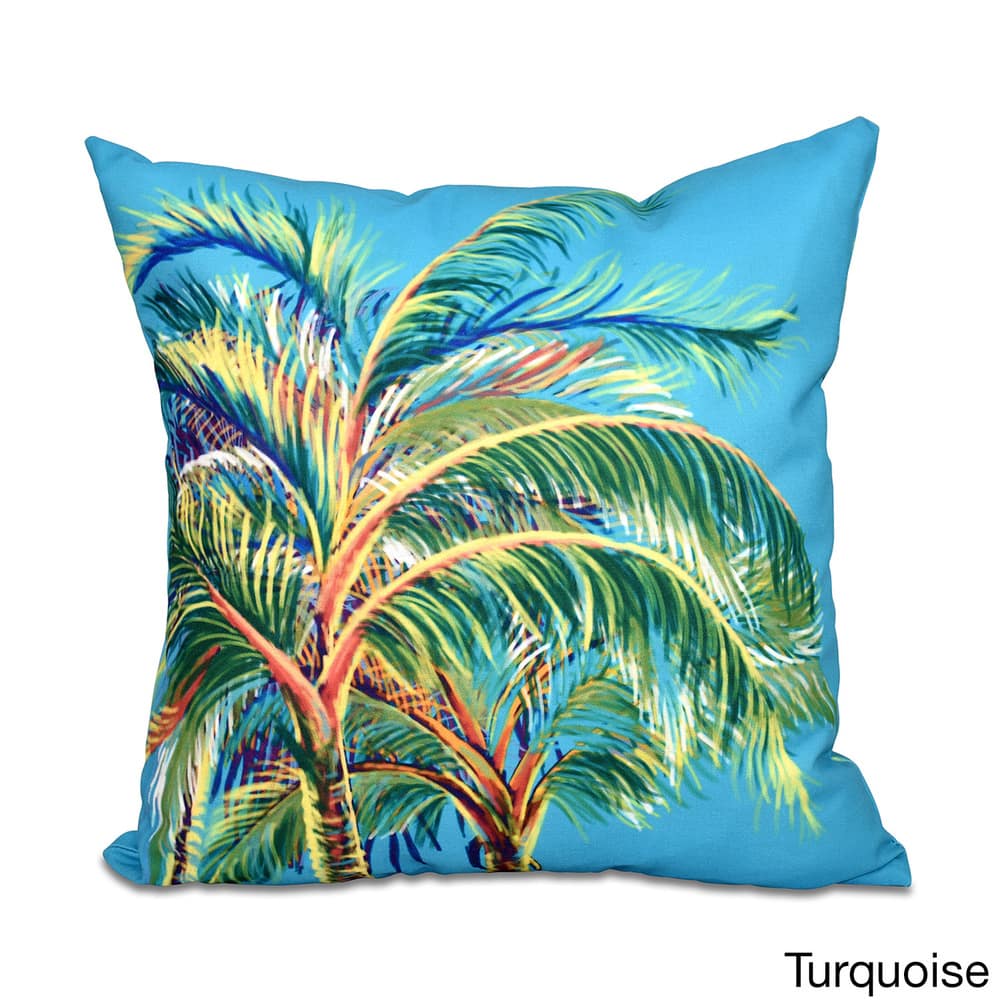 Vacation Floral Print 18 x 18-inch Outdoor Pillow