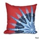 preview thumbnail 5 of 4, Sailor's Delight Geometric Print 18 x 18-inch Outdoor Pillow Red