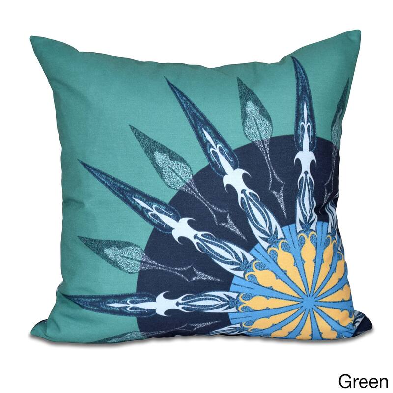 Sailor's Delight Geometric Print 18 x 18-inch Outdoor Pillow - Green
