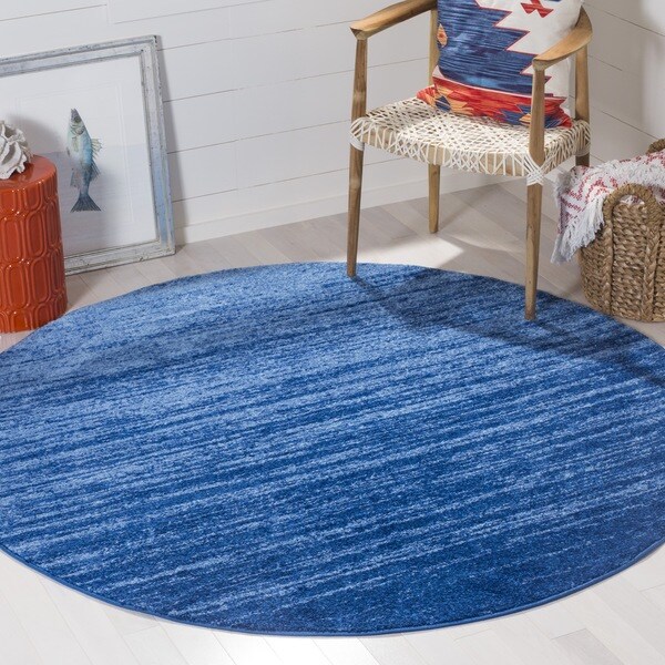 Safavieh Adirondack Vintage Ombre Light Blue/ Dark Blue Rug 4' Round