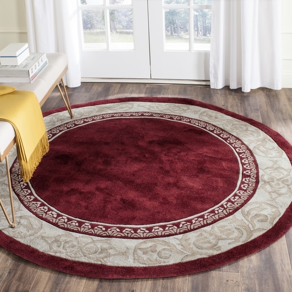 Safavieh Handhooked Total Perform Burgundy/ Ivory Acrylic Rug 8