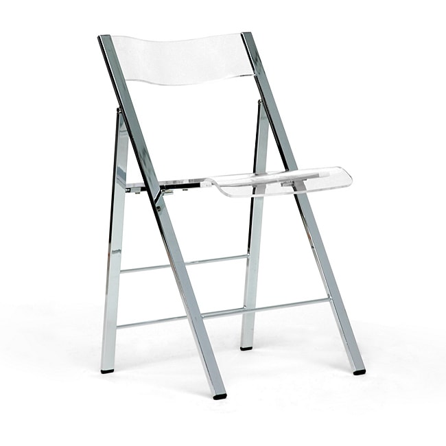 Acrylic Folding Chairs (set Of 2)