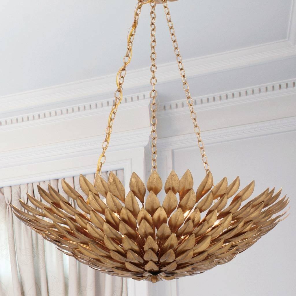 6-light Antique Gold Chandelier - Chandeliers For Bedrooms by Overstock.com