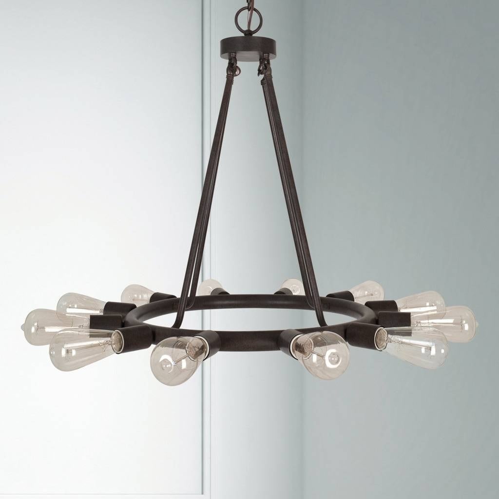 12-light Charcoal Bronze Chandelier - Chandeliers For Bedrooms by Overstock.com