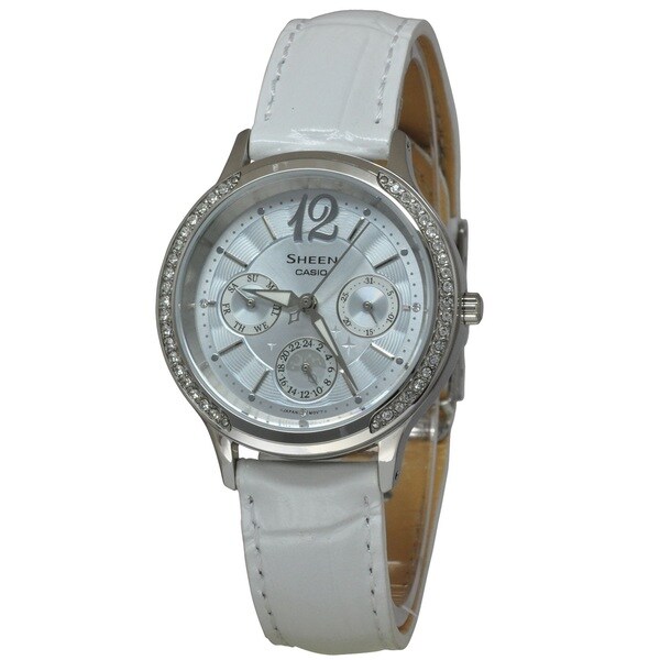 casio sheen analog digital ladies watch