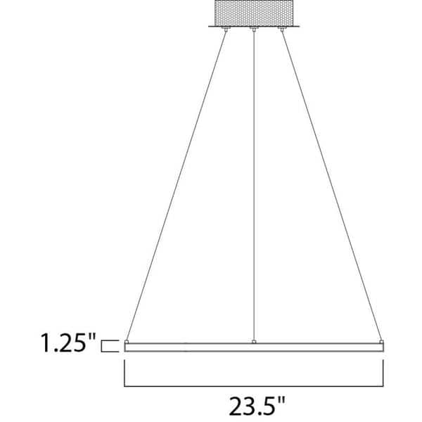 Hoops LED-Single Pendant - Chrome