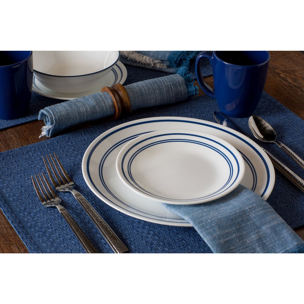 Corelle Livingware Classic Cafe Blue 16-Piece Dinnerware Set