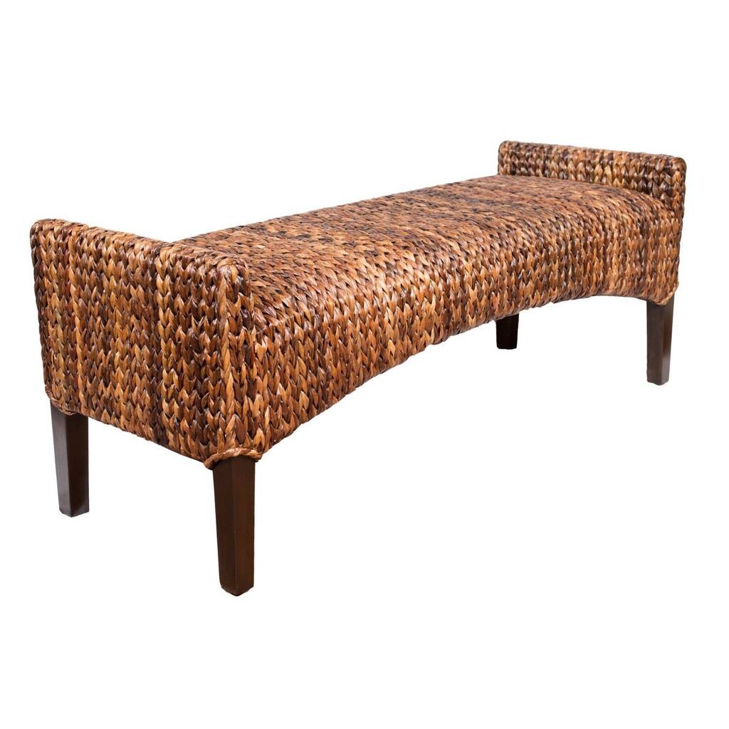 Birdrock Home Sea Grass Entryway Bench