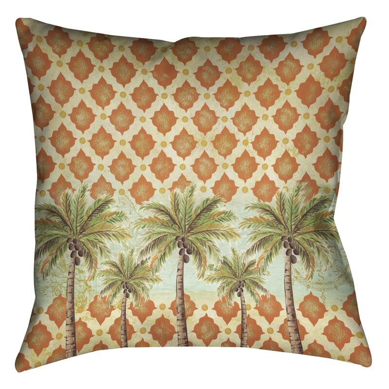 Laural Home Spice Palm Decorative Throw Pillow - 18x18