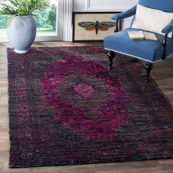 safavieh tangier slate blue fuchsia area ru