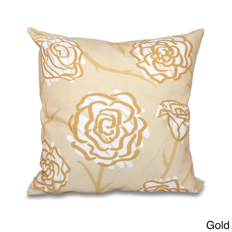 Spring Floral 2 Floral 20 x 20-inch Outdoor Pillow - Yellow