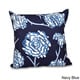 preview thumbnail 2 of 5, Spring Floral 2 Floral 20 x 20-inch Outdoor Pillow Blue