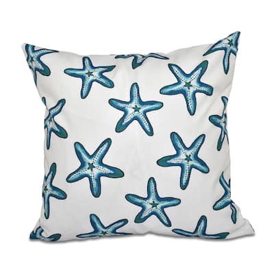 Soft Starfish Geometric Print 20 x 20-inch Outdoor Pillow