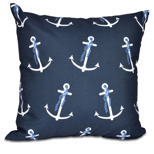 Anchor Whimsy Geometric Print 20 x 20-inch Outdoor Pillow