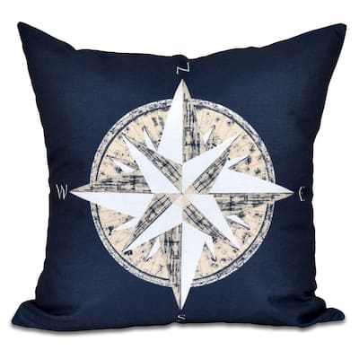 Compass Geometric Print 20 x 20-inch Outdoor Pillow