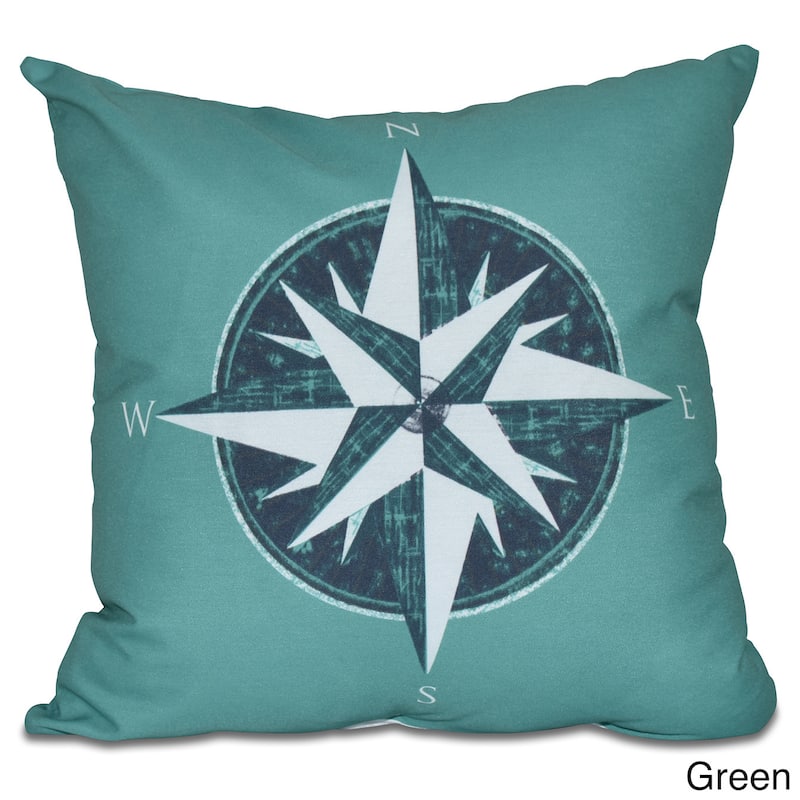 Compass Geometric Print 20 x 20-inch Outdoor Pillow