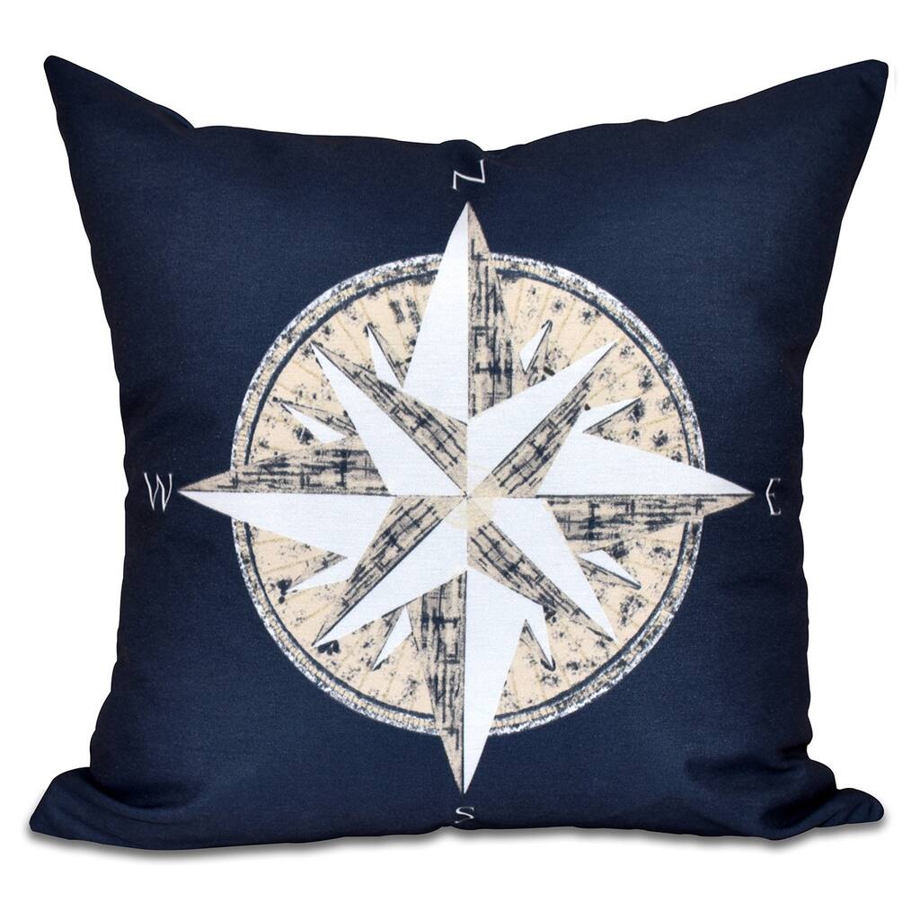 Compass Geometric Print 20 x 20-inch Outdoor Pillow