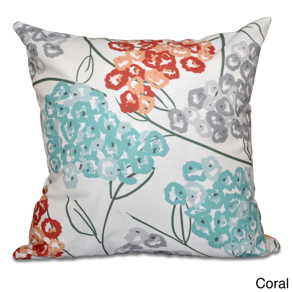 Hydrangeas Floral Print 20 x 20-inch Outdoor Pillow