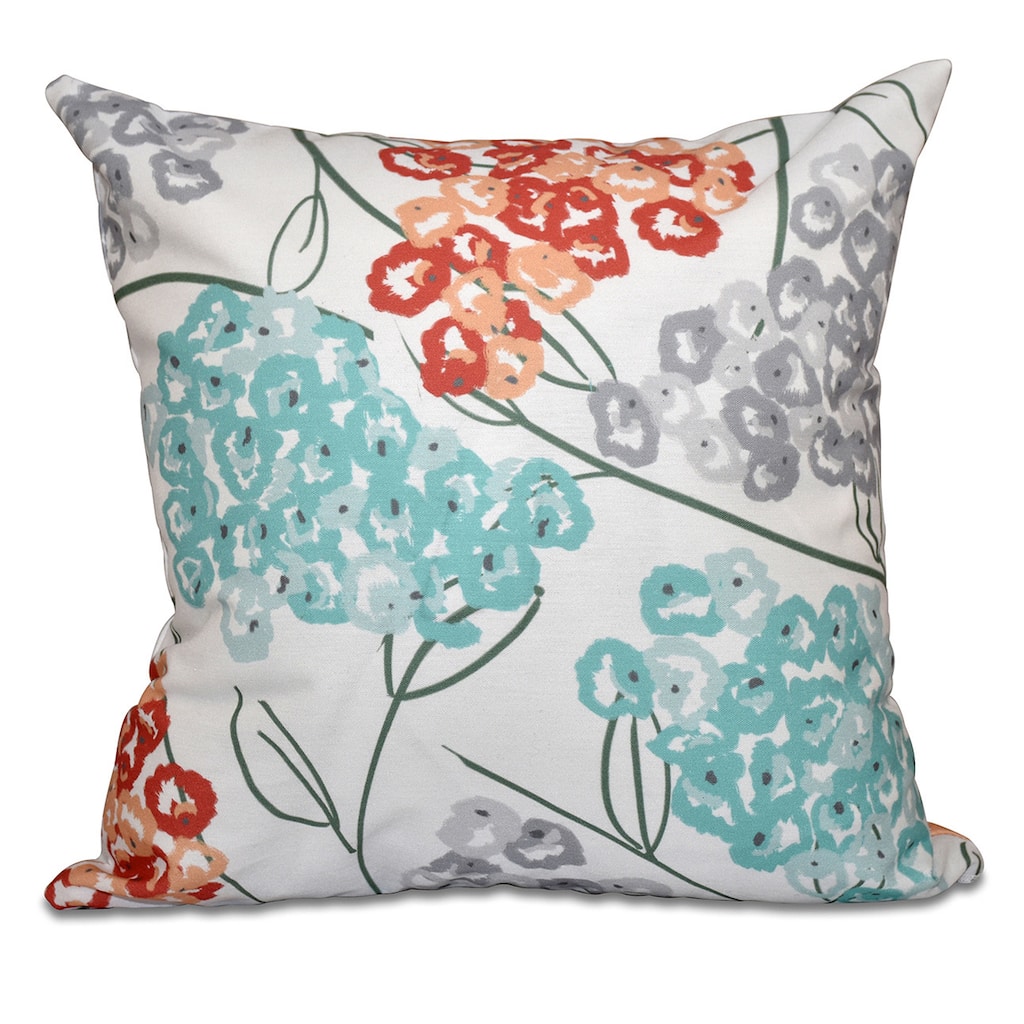 Hydrangeas Floral Print 20 x 20-inch Outdoor Pillow