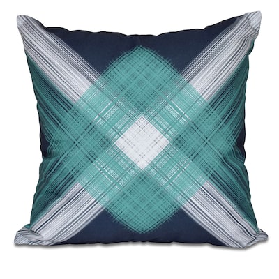 String Art Geometric Print 18 x 18-inch Outdoor Pillow