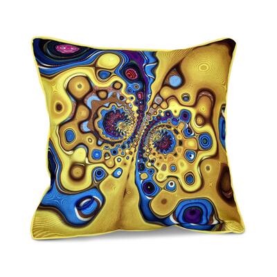 Psychedelic 70's Inside Out Designs Print 20 x 20-inch Pillow