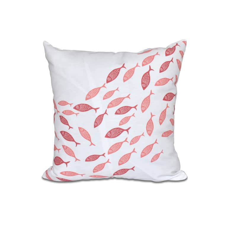 Escuela Animal Print 18 x 18-inch Outdoor Pillow - Orange
