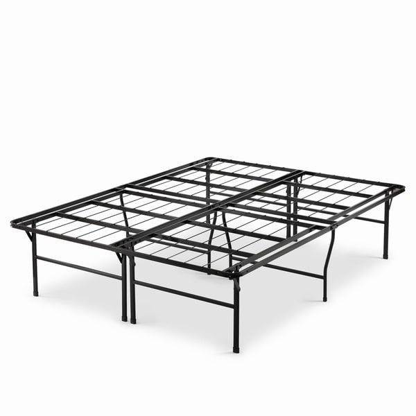 Priage by Zinus 18 inch High Profile SmartBase Black Platform Bed Frame, Queen. Opens flyout.