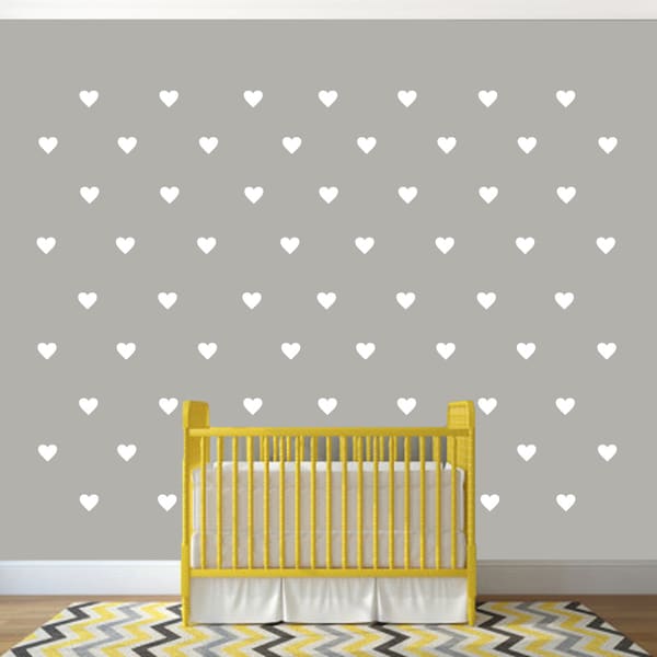 Set of Hearts Wall Decals