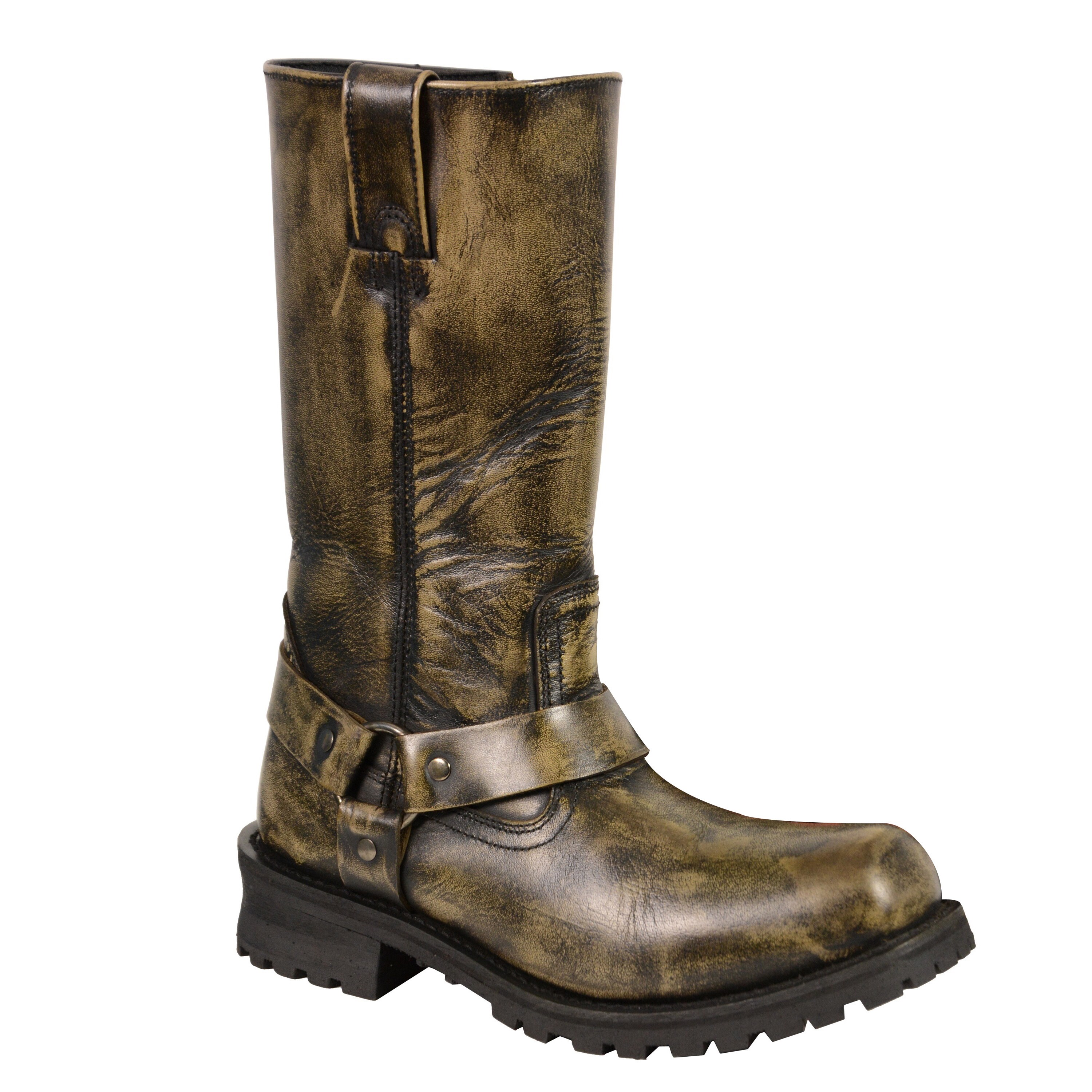 distressed brown boots