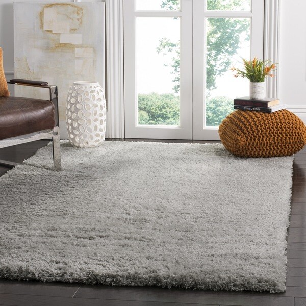 Safavieh Indie Shag Grey Polyester Rug (5' 1 x 7' 6) - Free Shipping ...