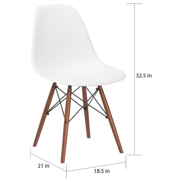 poly and bark vortex dining chair with walnut legs