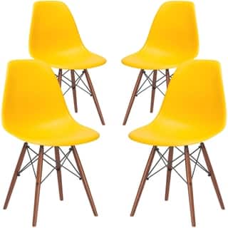 Yellow Kitchen Dining Room Chairs Online At Poly And Bark Vortex Dining Chair With Walnut Legs Set Of 4
