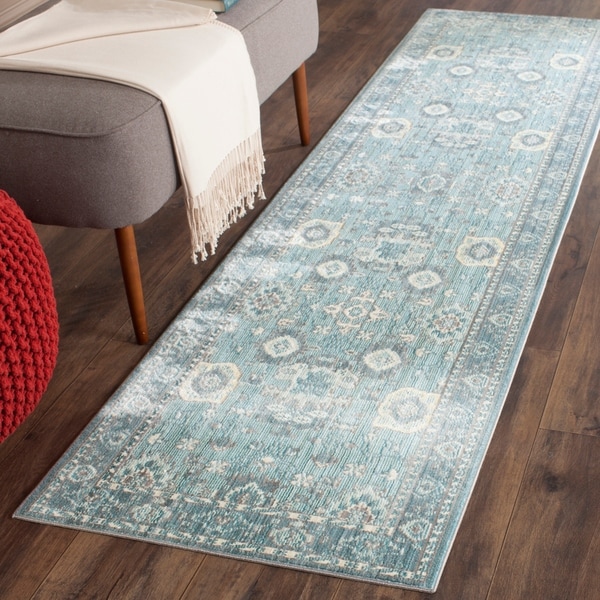 Safavieh Valencia Alpine/ Multi Distressed Silky Polyester Rug - 2'3 x 6'