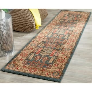 Navy 2 X 6 Runner Rugs For Less Safavieh Mahal Traditional Grandeur Navy Natural Rug 2 X 6