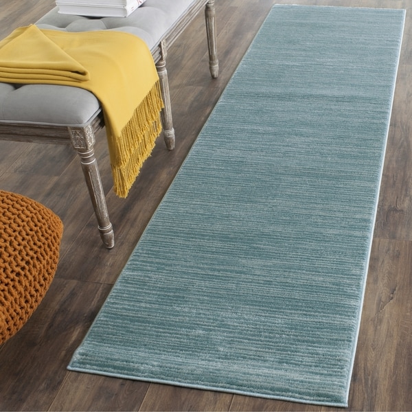 Safavieh Vision Contemporary Tonal Aqua Blue Runner Rug (2 ...