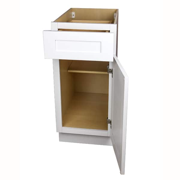 White Shaker Kitchen Base Cabinet Overstock 11728328