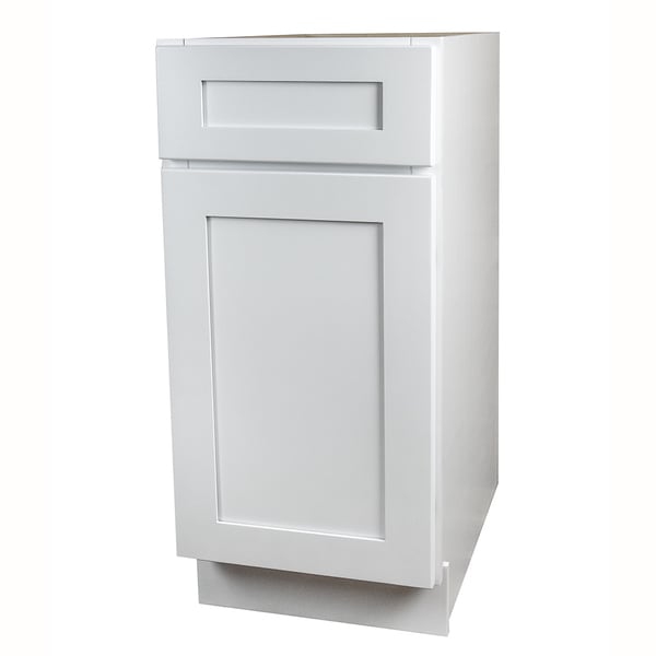 White Shaker Kitchen Base Cabinet - 18647343 - Overstock.com Shopping ...